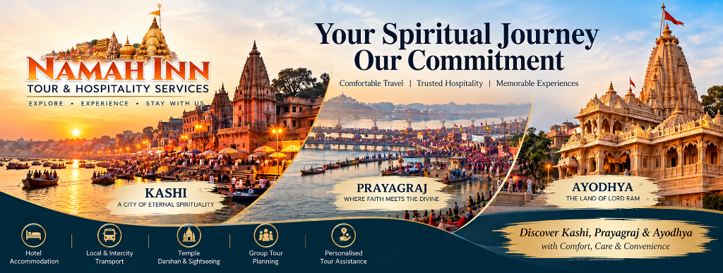 Namah Tour & Hospitality Services Banner - Kashi, Prayagraj, Ayodhya